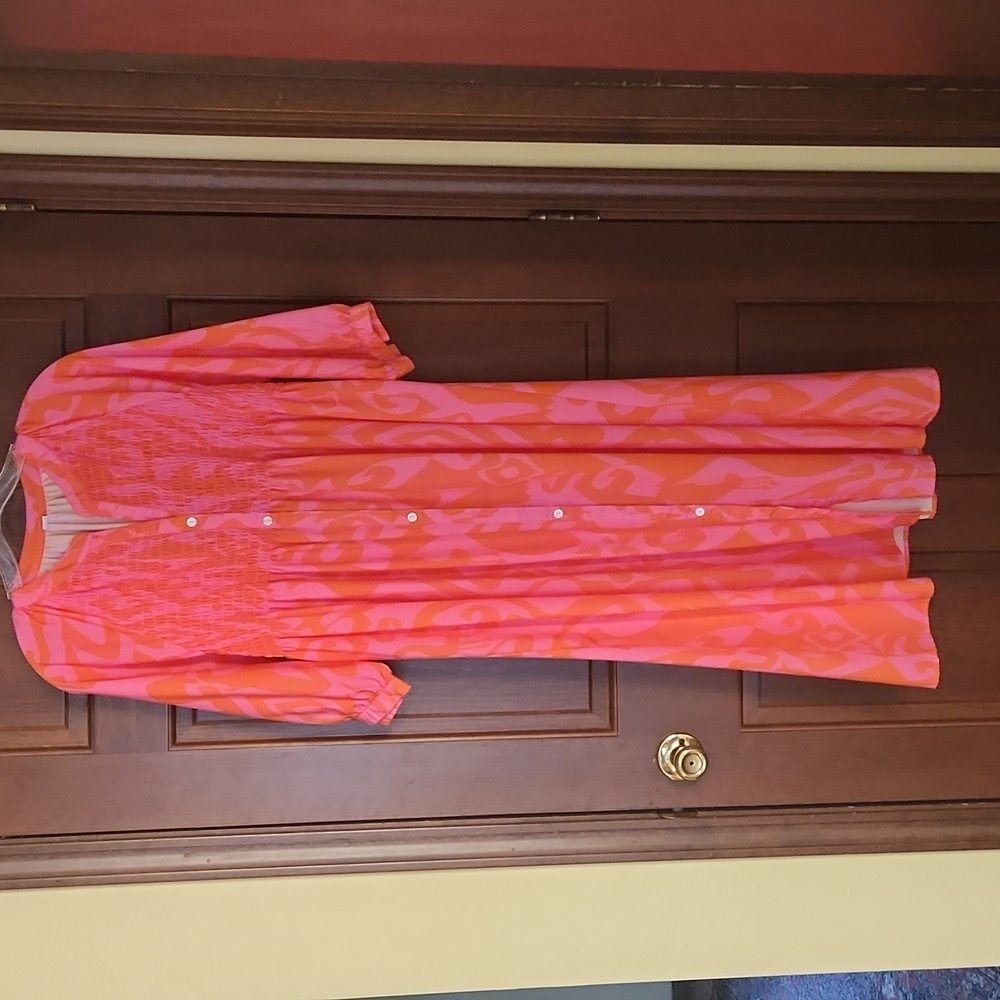 Beautiful pink and orange maxi dress bought on-line.